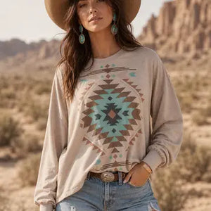 Aztec Graphic Sweatshirt - Avery