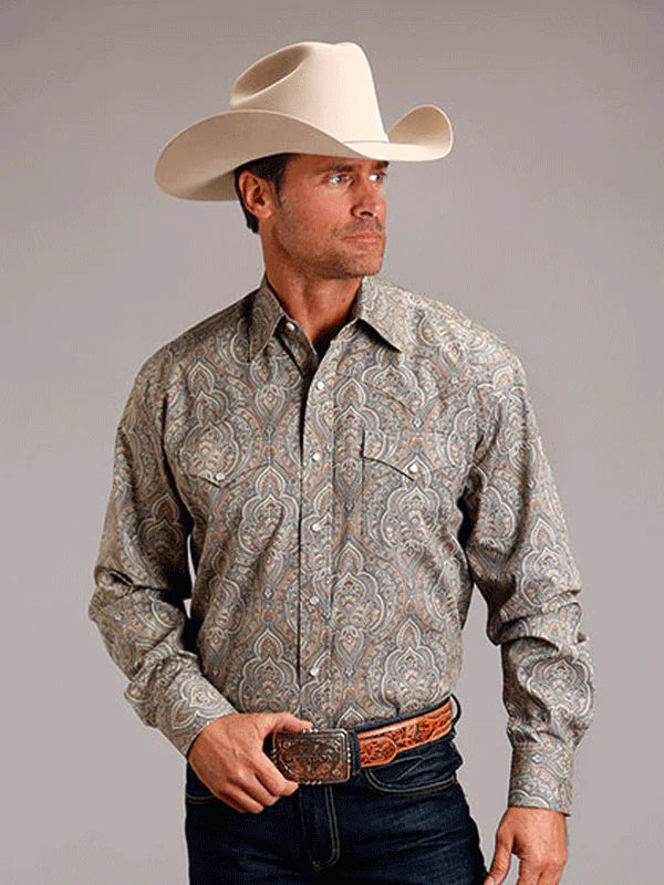 Men's Desert Medallion Paisley Western Shirt - Stetson