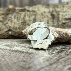White Buffalo Turquoise Ring - Nizhoni Traders LLC