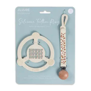 Silicone Teether Ring - Howdy Partner - JuJuBe