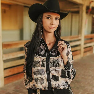 Western Vintage Shirt - Lucky & Blessed