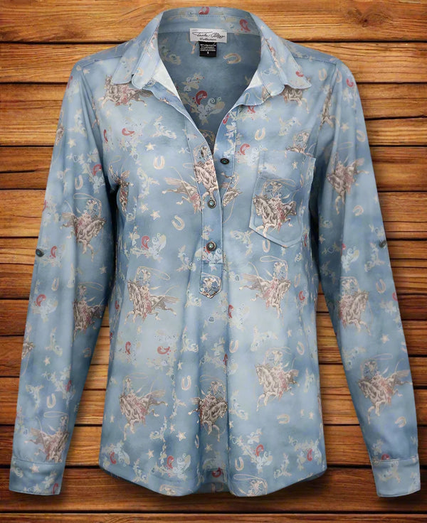 Tasha Polizzi Western Lee Horse Print Shirt Front
