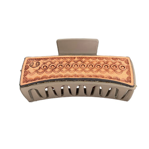 Hamley Western Leather Hair Clip 4" - Hamley Saddle Shop