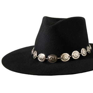 Western Concho 1" Silver Hatband - M&F Western Products