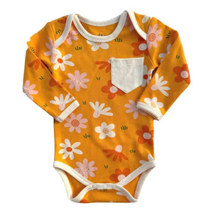 Organic Cotton L/S Bodysuit - Fall Floral