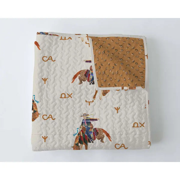 Casey Cowgirl Patchwork Linen Baby Blanket - Ida Mae Home
