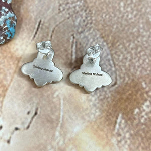 White Buffalo Post Earrings - Nizhoni Traders LLC