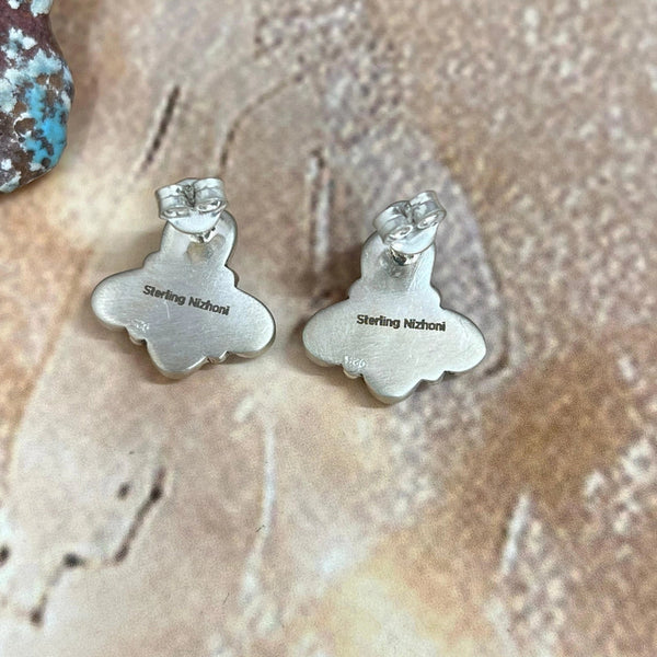 White Buffalo Post Earrings - Nizhoni Traders LLC