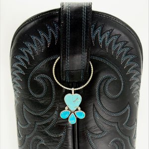 Boot Charm - Violet and Stone