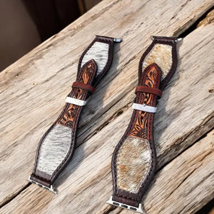 Cowhide Apple Watch Band  - Western Linens