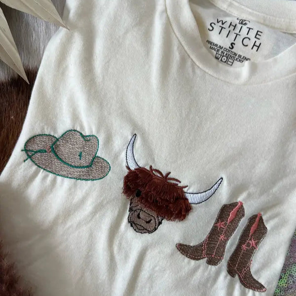 Highland Cowgirl Tee - The White Stitch