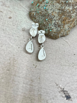Cotton Candy Turquoise Post Earrings- Nizhoni Traders LLC