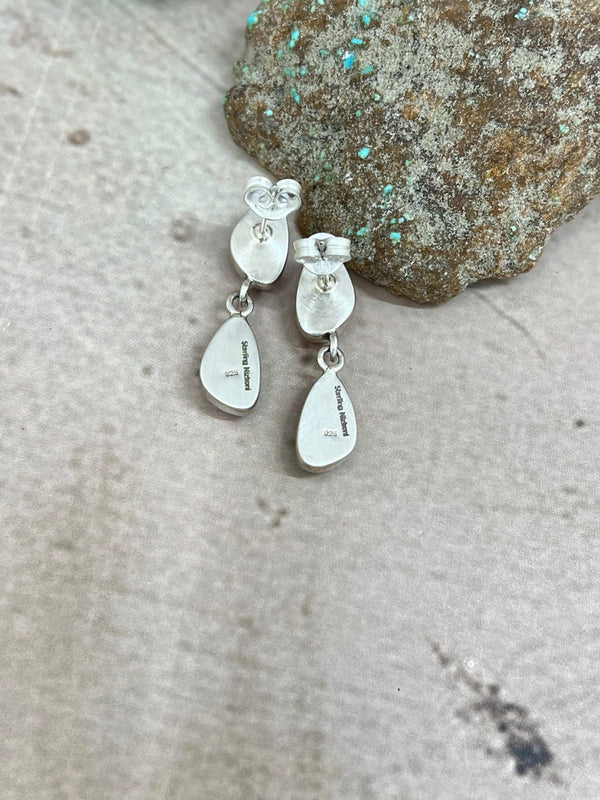 Cotton Candy Turquoise Post Earrings- Nizhoni Traders LLC