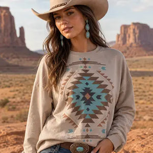 Aztec Graphic Sweatshirt - Avery