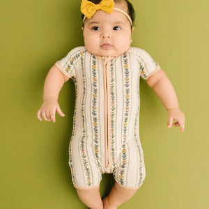 Dainty Daisy Bamboo Short Romper - Little One Shop