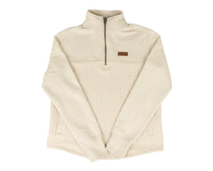 Women's Cream 1/4" Zip Sweater - Cinch