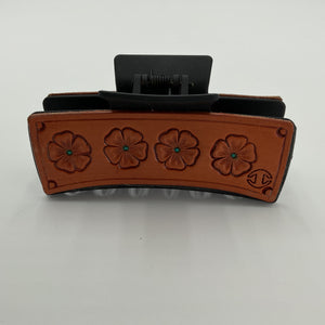 Hamley Western Leather Hair Clip 4" - Hamley Saddle Shop