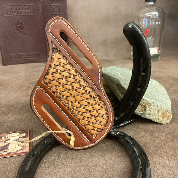 Hamley's Basket Stamped Knife Sheath- Hamley Saddle Shop