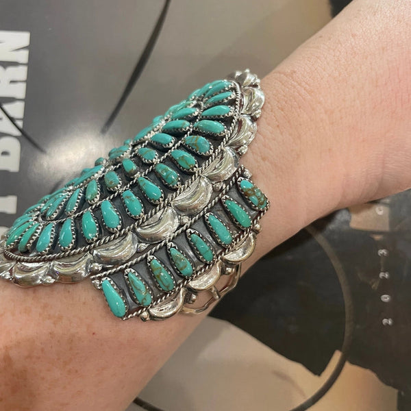 Navajo Statement Turquoise Cuff - Nizhoni Traders