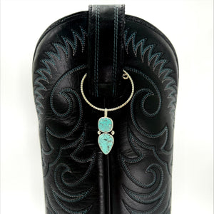 Boot Charm - Violet and Stone