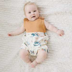 Organic Cotton Bubble Romper Rocking Horse