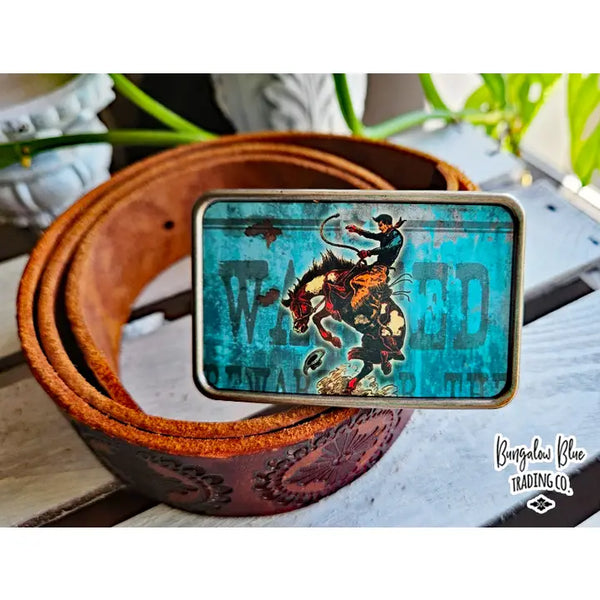 Wild West Cowboy Belt Buckle - Bungalow Blue Trading Co