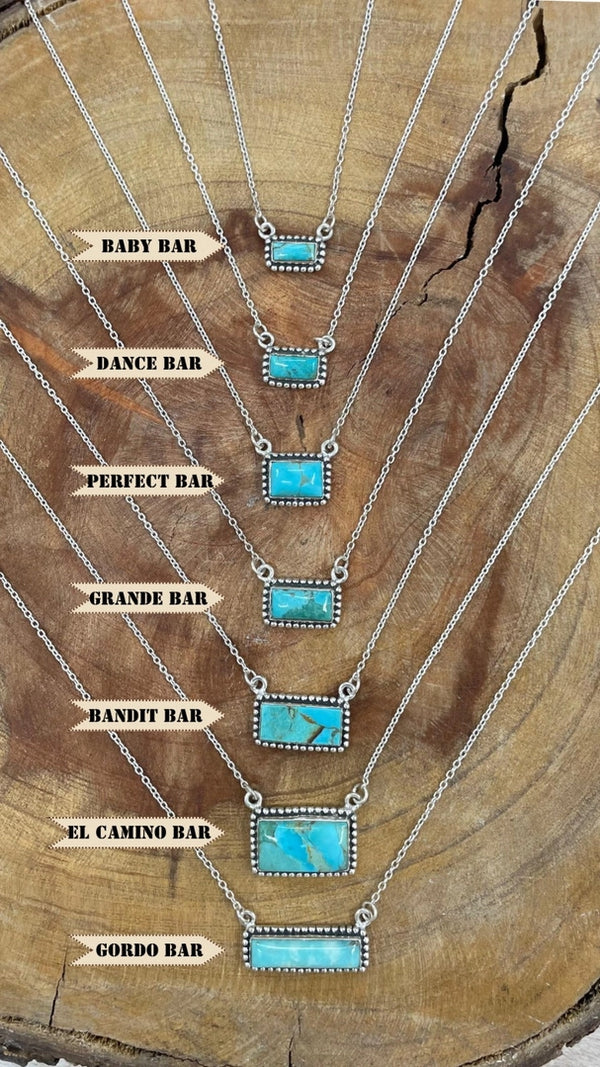 Kingman Turquoise Bar Necklaces - Nizhoni Traders LLC