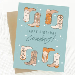 Happy Birthday Cowboy Card - Maddon and Co