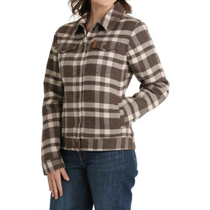 Women's Plaid Trucker Jacket - Cinch
