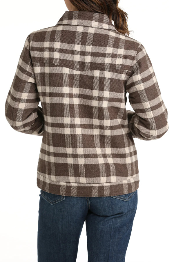 Women's Plaid Trucker Jacket - Cinch