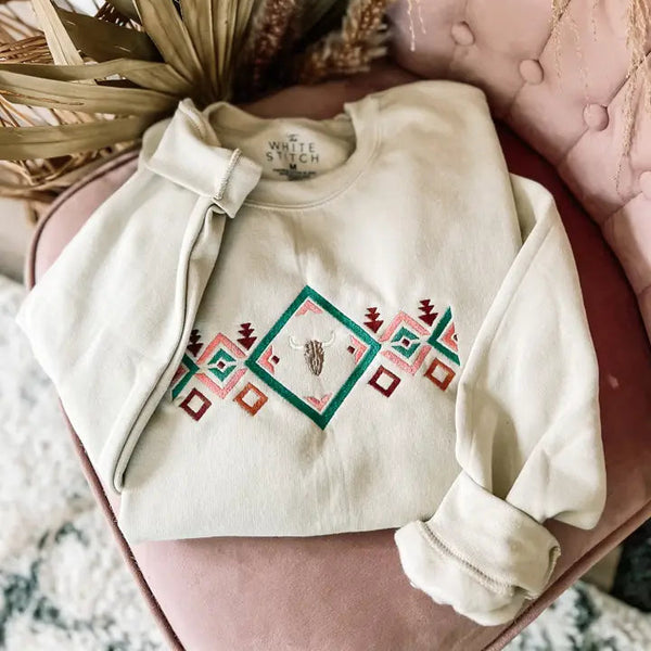 Tribal Aztec Sweatshirt - The White Stitch