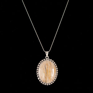 Sterling Petrified Palm Necklace - Matt 925 Inc