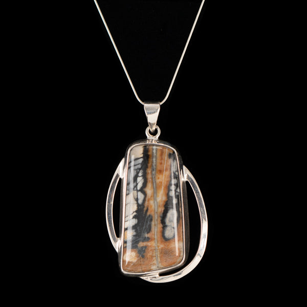 Sterling Picasso Jasper Necklace - Matt 925 Inc
