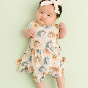 Stardust Unicorn Short Sleeve Dress - Little One Shop