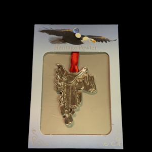 Hamley Saddle Ornament - Heritage Pewter