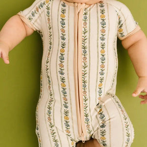 Dainty Daisy Bamboo Short Romper - Little One Shop