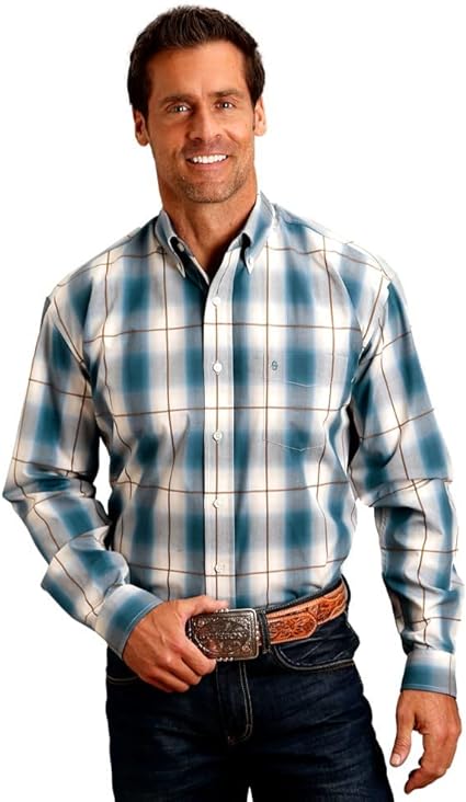 Green Plaid Long Sleeve Shirt - Stetson