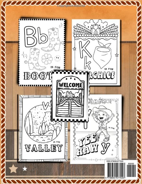 Cowboy ABC Coloring Book