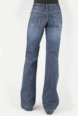 Women's Bottom Corner Pieced Back Jeans - Steston