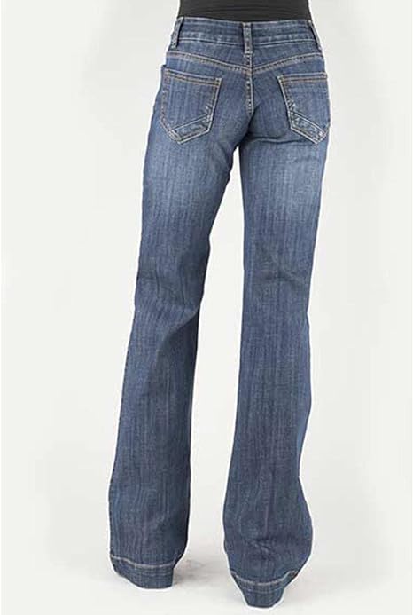 Bottom Corner Pieced Back Jeans - Steston