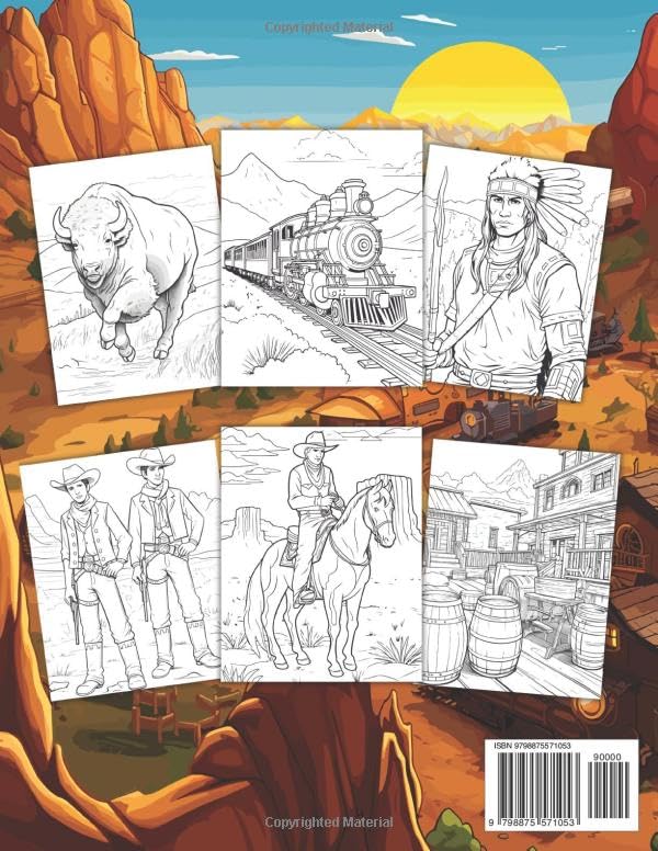 Wild West Coloring Book for Kids