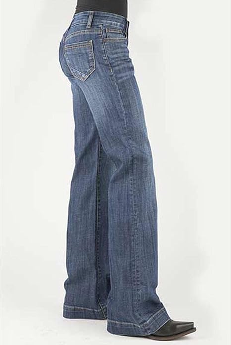 Bottom Corner Pieced Back Jeans - Steston