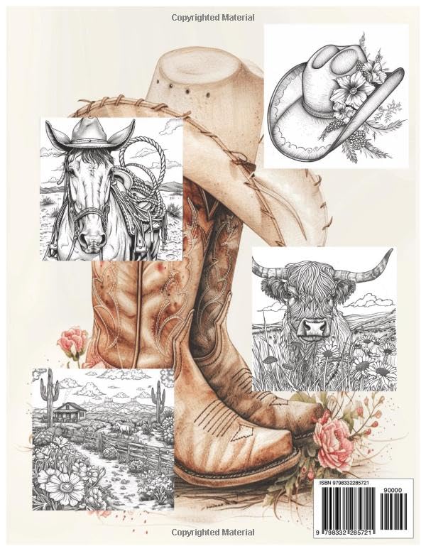 Adult Western Coloring Book
