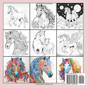 Horses Coloring Book for Girls Ages 8-12