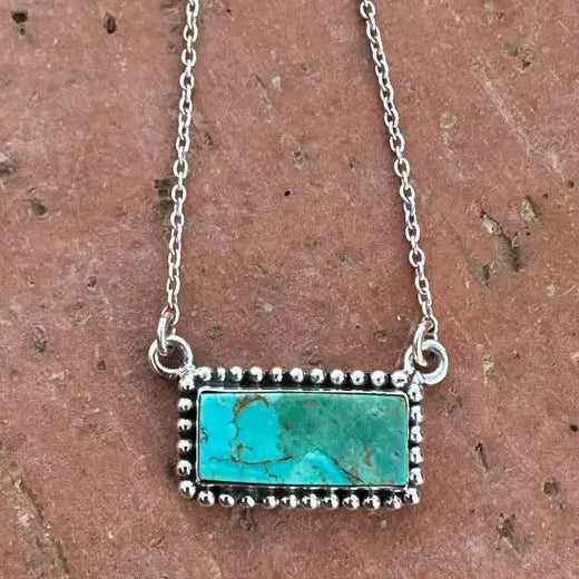 Kingman Turquoise Bar Necklaces - Nizhoni Traders LLC