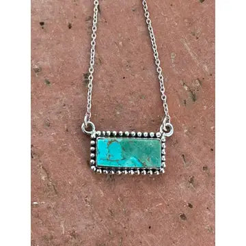 Kingman Turquoise Bar Necklaces - Nizhoni Traders LLC