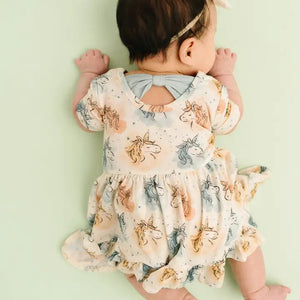 Stardust Unicorn Short Sleeve Dress - Little One Shop