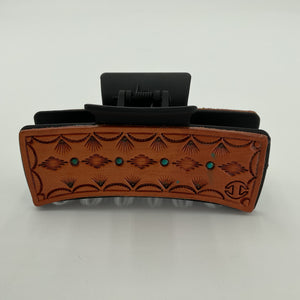 Hamley Western Leather Hair Clip 4" - Hamley Saddle Shop