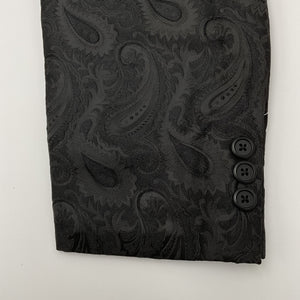 Men's Paisley Style Black Sports Coat - Circle S