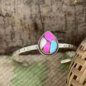 Cotton Candy Turquoise Cuff- Nizhoni Traders LLC